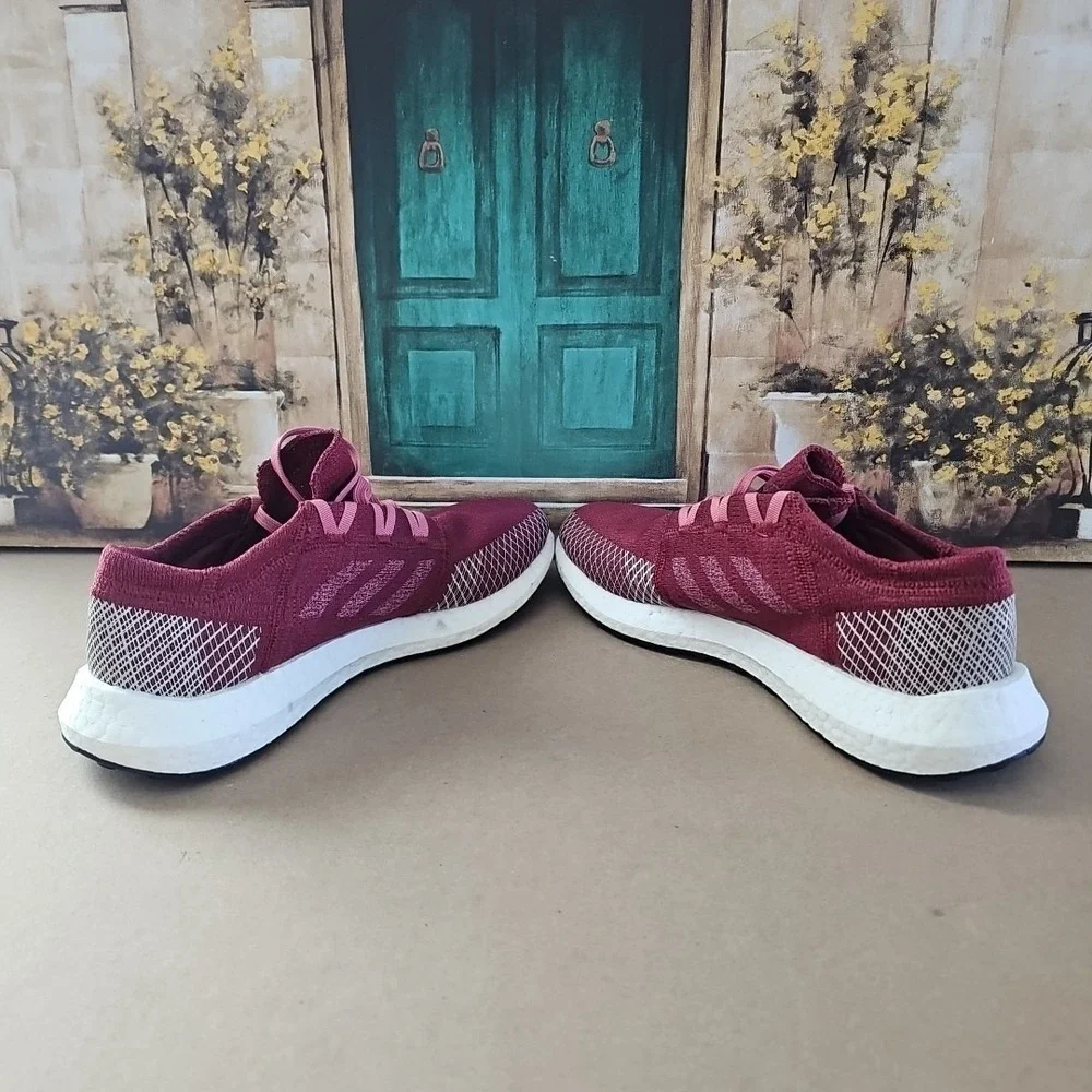 NEW Adidas Pureboost Womens Shoes Sneakers Size 9.5 Red‎ White B75768 Running